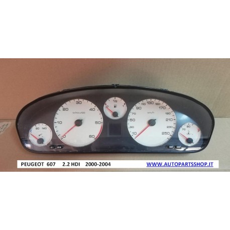 PEUGEOT 607 2.2 HDI ZIFFERBLATT KOMBIINSTRUMENT ZÄHLT KILOMETER 9639118780