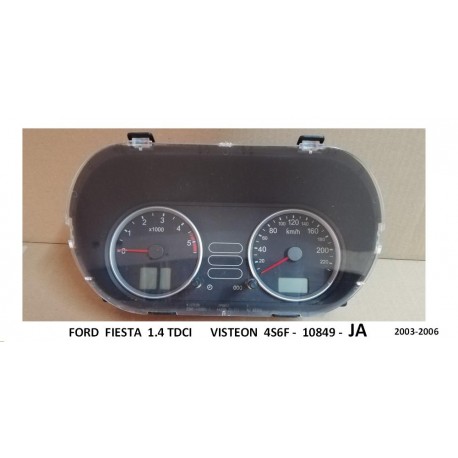 FORD FIESTA 1.4 TDCI QUADRANTE STRUMENTAZIONE VISTEON 4S6F 10849-JA