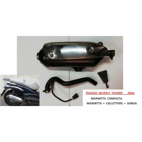 8753925 AUSPUFF KOMPLETT PIAGGIO BEVERLY 250 ie TOURER KRÜMMER SONDE