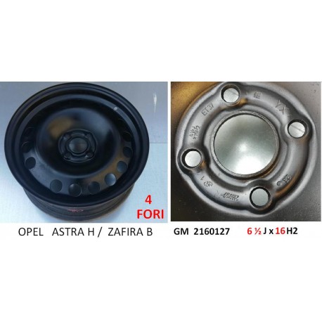 CERCHIO FERRO 16 OPEL ASTRA H / ZAFIRA B   GM 2160127   6 ½ J x 16H2
