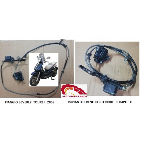 PIAGGIO BEVERLY TOURER POMPA PINZA TUBO FRENO POSTERIORE COMPLETO