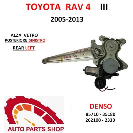 TOYOTA RAV 4 2005-2013 MOTORINO ALZA VETRO POSTERIORE SINISTRO DENSO