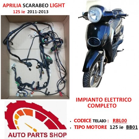 IMPIANTO ELETTRICO COMPLETO RELE' APRILIA SCARABEO LIGHT 125 ie 2012 BB01 RBL00