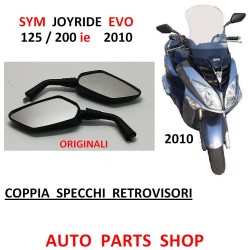 COPPIA SPECCHI RETROVISORI SYM JOYRIDE EVO 125 200 i  2010 ORIGINALI