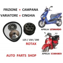 APRILIA SCARABEO LEONARDO 125 150 200 FRIZIONE CAMPANA VARIATORE CINGHIA