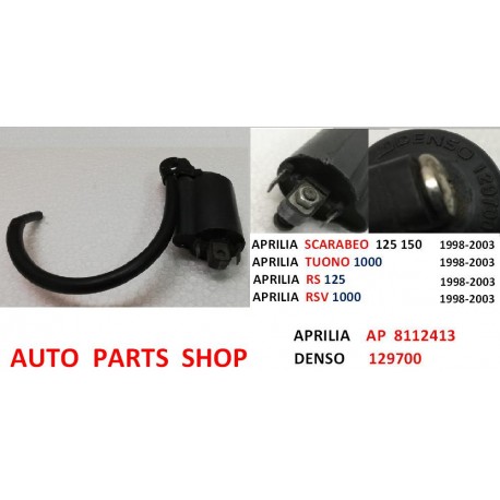 ZÜNDSPULE APRILIA SCARAB RS RSV TUONO DENSO 129700 AP8112413