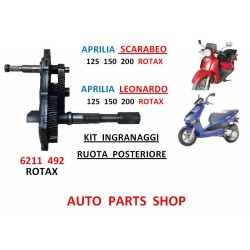 INGRANAGGI TRASMISSIONE RUOTA POSTERIORE APRILIA SCARABEO LEONARDO 125 150 200