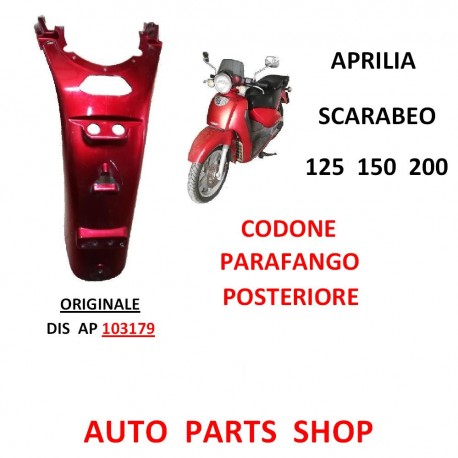 CODONE CARENA PARAFANGO POSTERIORE APRILIA SCARABEO 125 150 200 ROTAX