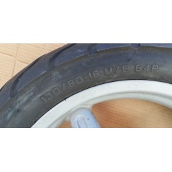 RUOTA POSTERIORE CERCHIO GOMMA APRILIA SCARABEO 125 150 200 16x3.0 130/80/16