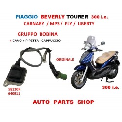 BOBINA ACCENSIONE PIAGGIO BEVERLY 300 i.e. CARNABY FLY MP3 LIBERTY
