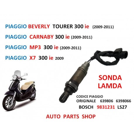 9831231 SONDA LAMDA PIAGGIO BEVERLY 300 i.e. CARNABY MP3 X7