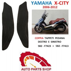 YAMAHA X-CITY 125-250 COPPIA TAPPETI GOMMA PEDANA ORIGINALI