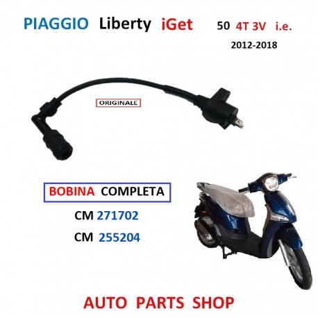 BOBINA ACCENSIONE PIAGGIO LIBERTY 50 4T IGET 2018 i-GET (2012-2018)