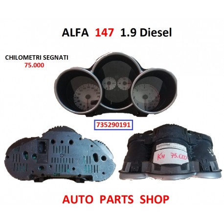 ALFA ROMEO 147 1.9 JTD QUADRANTE STRUMENTAZIONE CONTA CHILOMETRI