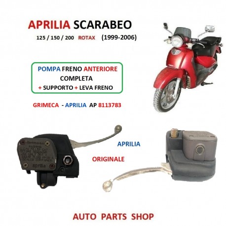 POMPA FRENO ANTERIORE APRILIA SCARABEO 125 150 200 ROTAX + LEVA + SUPPORTO