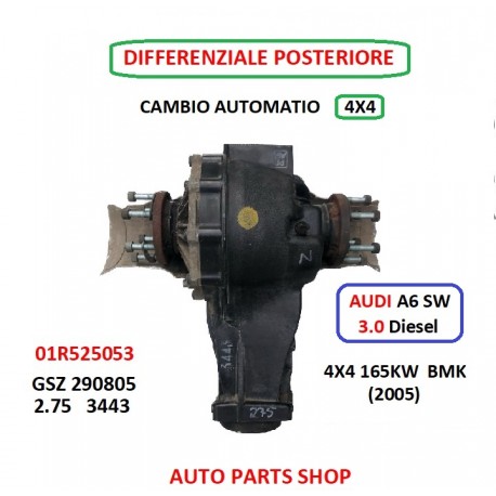01R525053 DIFFERENZIALE POSTERIORE AUDI A6-A8 3.0 DIESEL  BMK