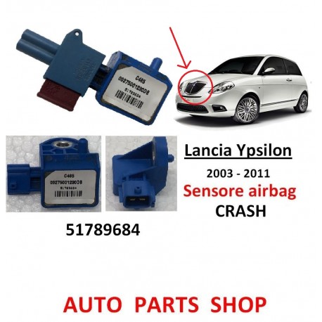 LANCIA YPSILON 2003-2011 SENSORE URTO AIRBAG CRASH 6183570 BLU