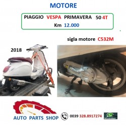 MOTORE  PIAGGIO VESPA PRIMAVERA 50 4T 2018 Km 12.000