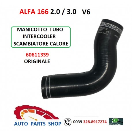 60611339 MANICOTTO TUBO INTERCOOLER ALFA 166  BENZ 2.0 - 3.0 V6
