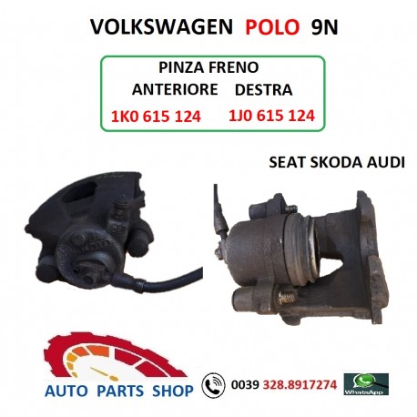 VW POLO BREMSSATTEL VORNE RECHTS-1K0615124D 1J0615124A SEAT SKODA AUDI