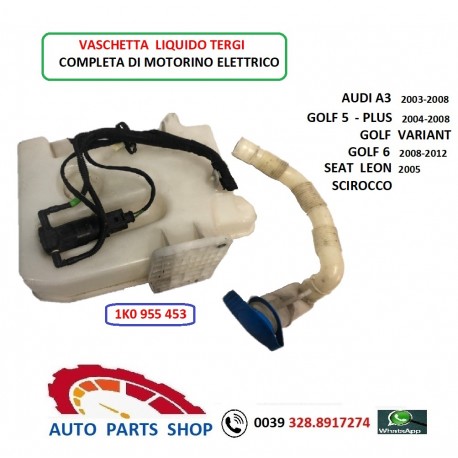 1k0955453 VASCHETTA LIQUIDO TERGI GOLF 5 -6 - PLUS - SEAT - AUDI A3