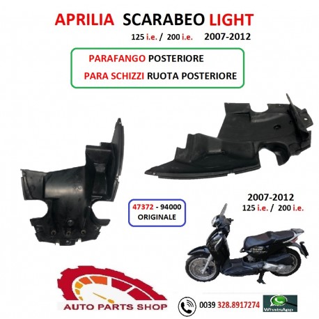 PARAFANGO PARA SCHIZZI POSTERIORE APRILIA SCARABEO LIGHT 125 /200 i.e