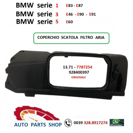 7787254 BMW serie 1 3 5 COPERCHIO SCATOLA FILTRO ARIA E83 E87 EE90 E91 E60 E46