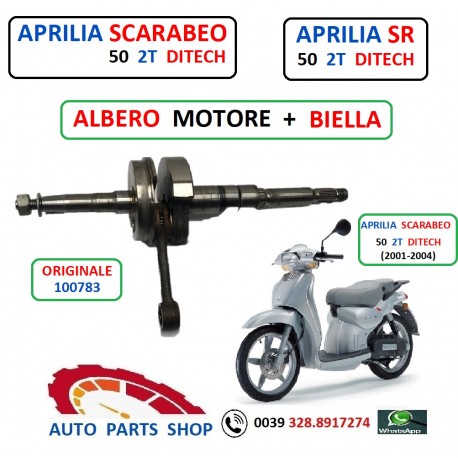 100783 ALBERO MOTORE + BIELLA APRILIA SR - SCARABEO 50 2T DITECH i.e