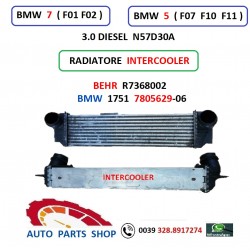 RADIATORE INTERCOOLER BMW SERIE 5 530 F07 F10 F11 BEHR ORIGINALE