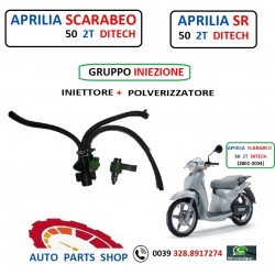 GRUPPO INIEZIONE APRILIA SR SCARABEO 50 2T DITECH INIETTORE DI-TECH