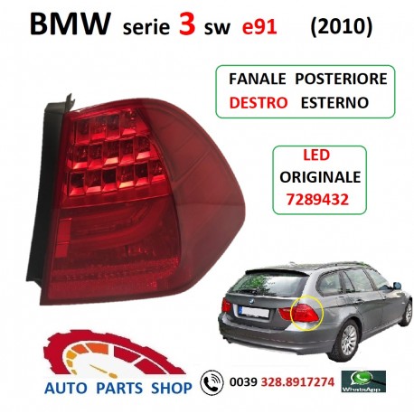 7289432 FANALE POSTERIORE DESTRO BMW 3 SW E91 LED ORIGINALE