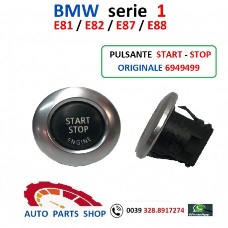 6949499 BMW serie 1 E81 E82 E87 E88 PULSANTE AVVIAMENTO START STOP ORIGINALE