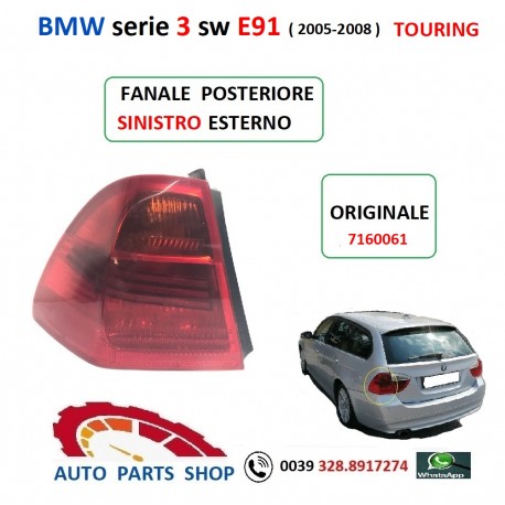7160061 FANALE POSTERIORE SINISTRO BMW 3 SW E91 ORIGINALE TOURING