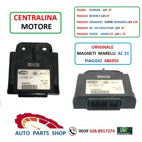 486955 CENTRALINA MOTORE PIAGGIO 125 4T MAGNETI MARELLI VESPA GILERA