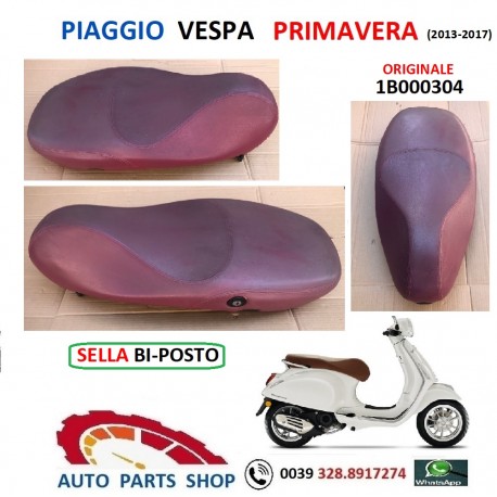 1B000304 SELLA BI-POSTO PIAGGIO VESPA PRIMAVERA 50 / 125  (2013-2017)