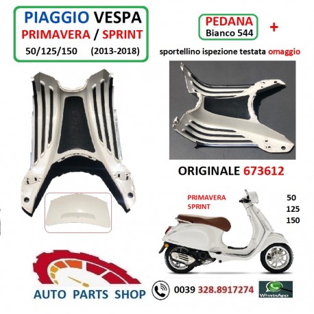 673612 PEDANA Bianco 544 VESPA PRIMAVERA-SPRINT 50/125/150 (2013-2018)