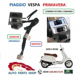 COMMUTATORE COMANDI SINISTRO DEVIO LUCI PIAGGIO VESPA PRIMAVERA 2013-2018