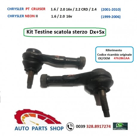 COPPIA TESTINE SCATOLA STERZO CHRYSLER PT CRUISER / NEON