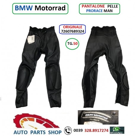 72607689324 BMW MOTORRAD PANTALONE PELLE PRORACE MEN BLACK TG.50
